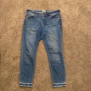 Cutest jeans with double fray hem
